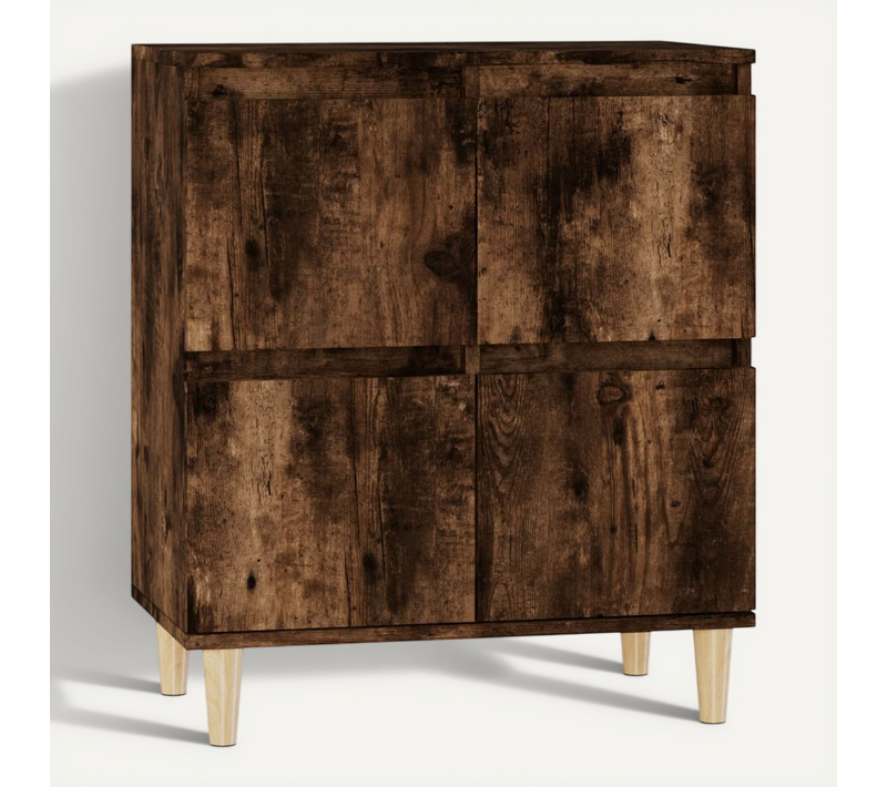 Buffet Chêne Fumé 60x35x70 Cm Bois Contreplaqué