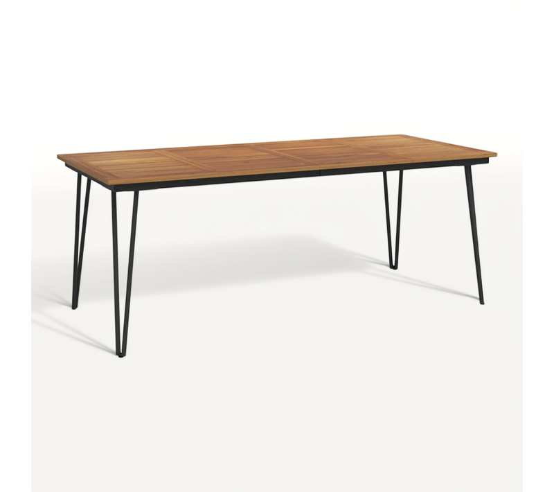 Table De Jardin Avec Pieds épingle À Cheveux 200x90x75 Acacia