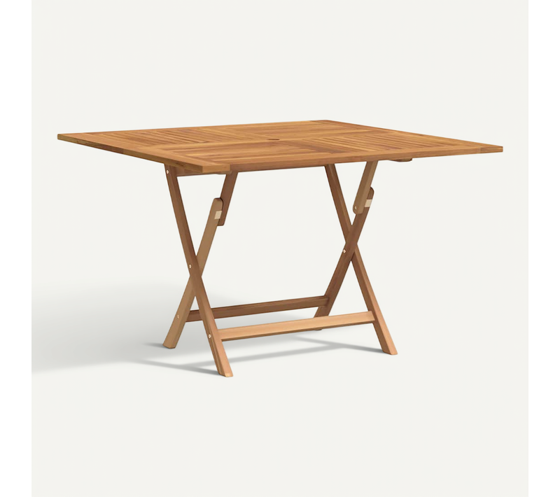 Table Pliable De Jardin 120x120x75 Cm Bois Massif De Teck