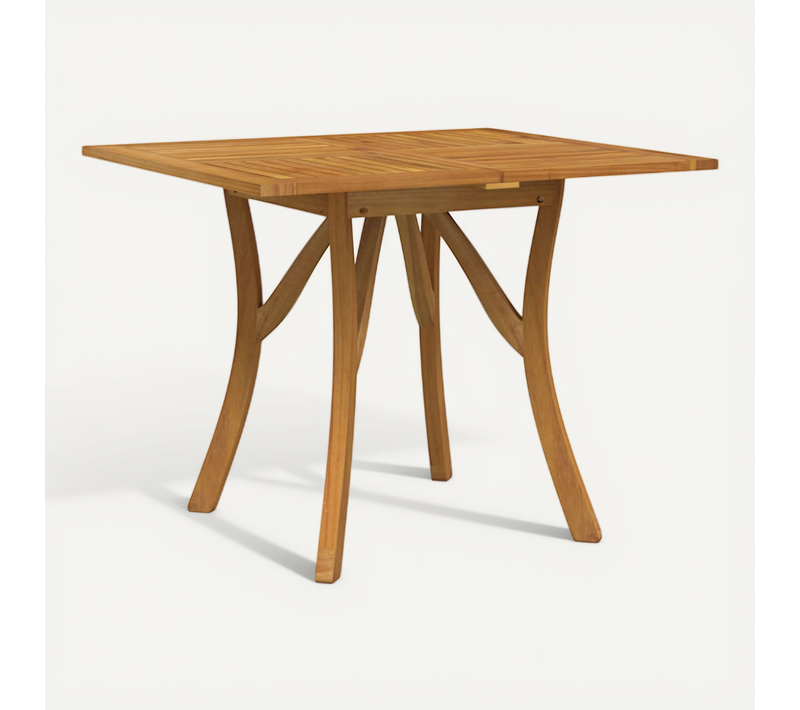 Table De Jardin 85x85x75 Cm Bois D'acacia Solide Table À Manger Terrasse Patio Extérieur
