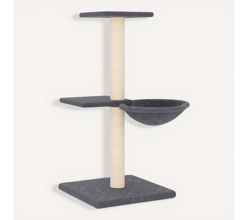 Arbre À Chat Avec Griffoirs En Sisal Gris Foncé 72 Cm