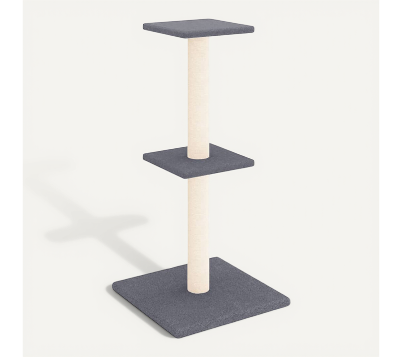 Arbre À Chat Avec Griffoirs En Sisal Gris Foncé 73 Cm