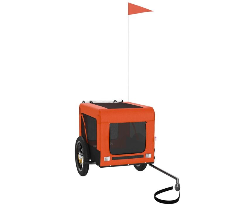 Remorque De Vélo Pour Animaux De Compagnie Orange Et Noir