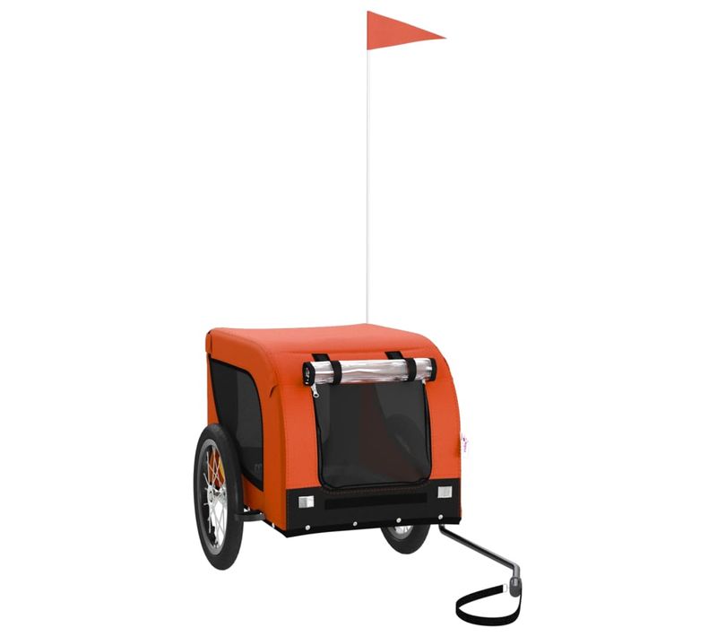 Remorque De Vélo Pour Animaux De Compagnie Orange Et Noir