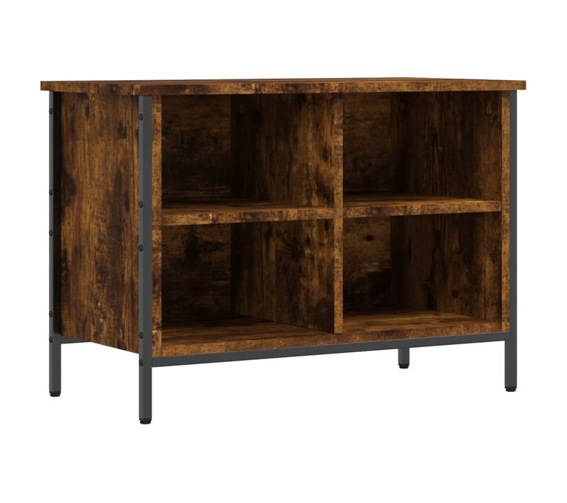 Armoire à Chaussures Chêne Fumé 69x35x50 Cm Bois Contreplaqué