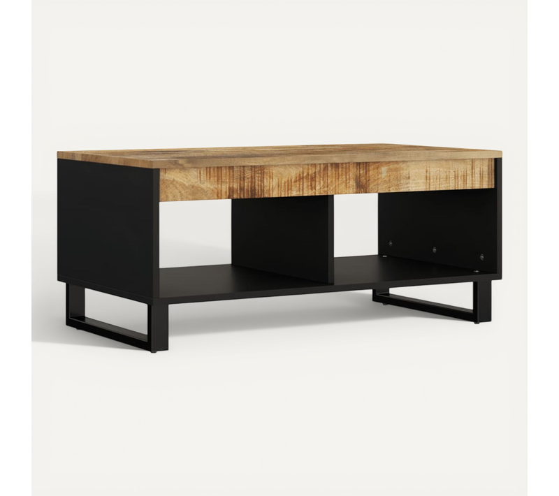 Table Basse 90x50x40 Cm Bois De Manguier Massif