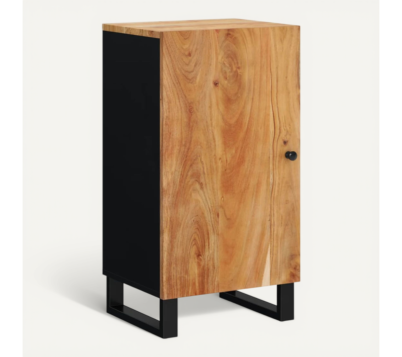 Buffet Avec Porte 40x31x75 Cm Bois Massif D'acacia