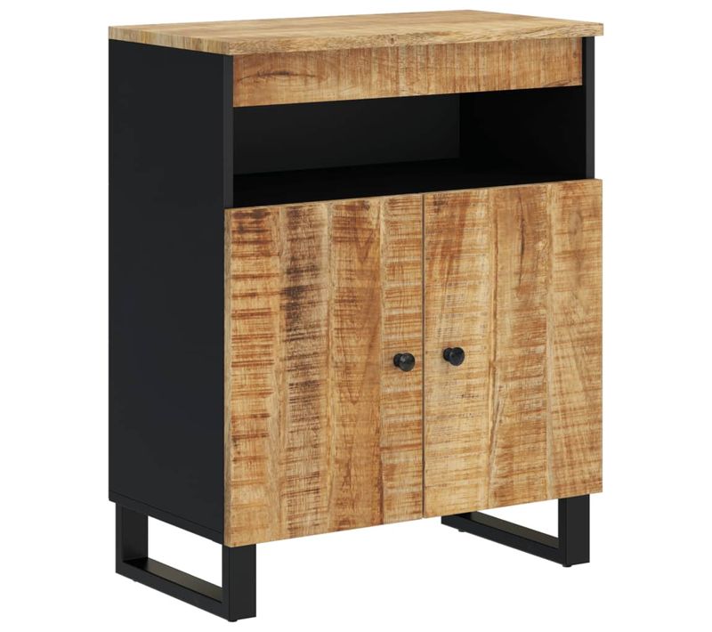 Buffet Avec 2 Portes 60x33x75 Cm Bois Massif De Manguier