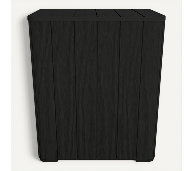 Table De Jardin Avec Couvercle Amovible Noir Polypropylène