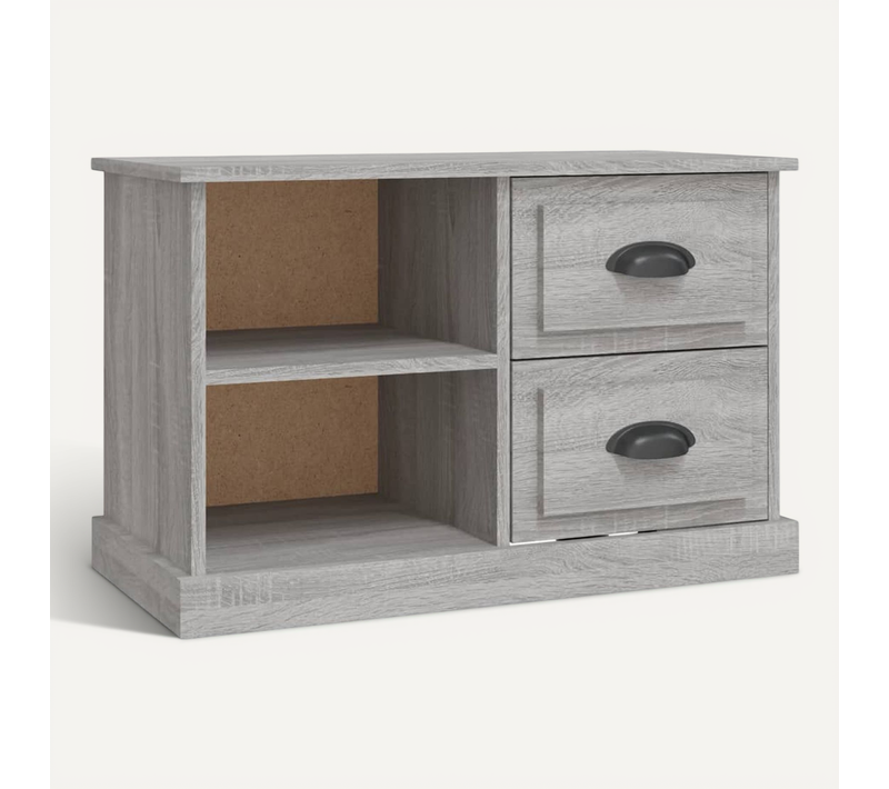 Meuble TV Sonoma Gris 73x35,5x47,5 Cm Bois Contreplaqué