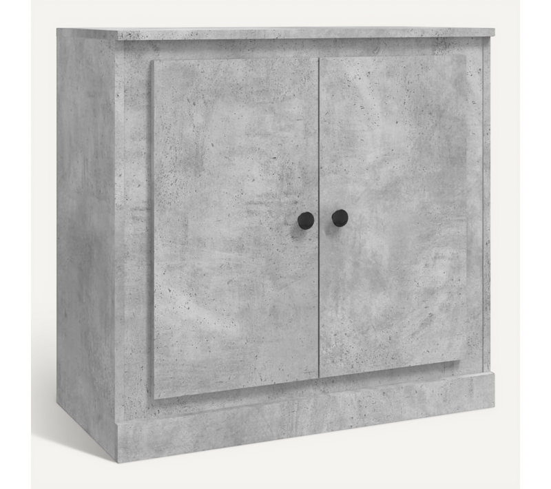 Buffet Gris Béton 70x35,5x67,5 Cm Bois Contreplaqué