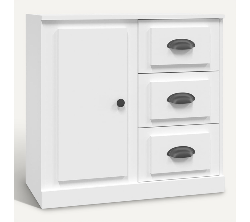 Buffet Blanc 70x35,5x67,5 Cm Bois Contreplaqué