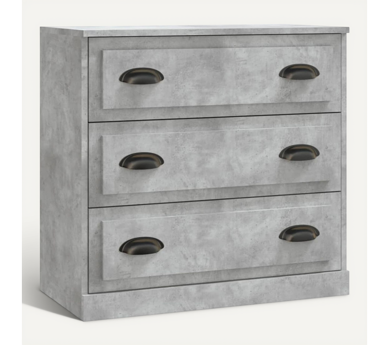 Buffet Gris Béton 70x35,5x67,5 Cm Bois Contreplaqué