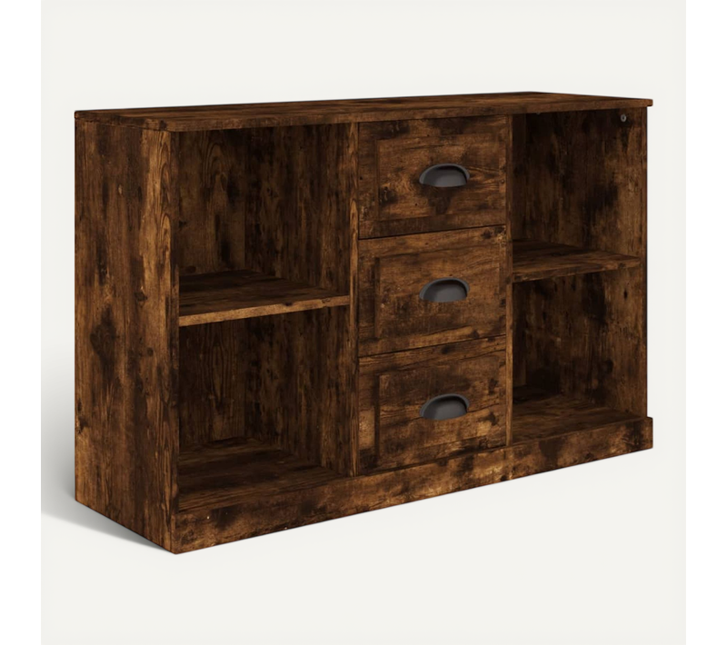 Buffet Chêne Fumé 104,5x35,5x67,5 Cm Bois Contreplaqué