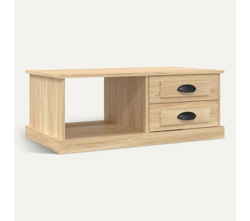 Table Basse Chêne Sonoma 90x50x35 Cm Bois Contreplaqué
