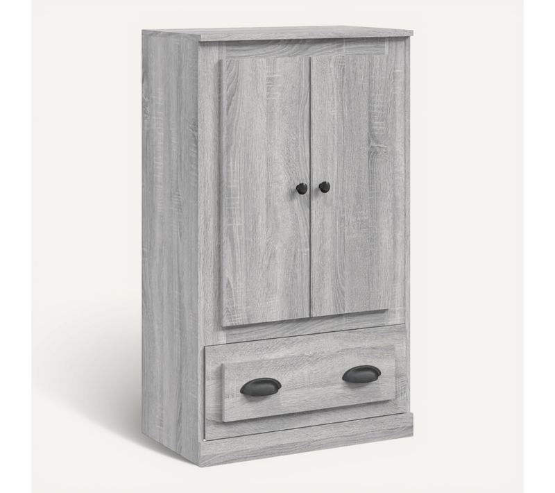 Buffet Haut Sonoma Gris 60x35,5x103,5 Cm Bois Contreplaqué
