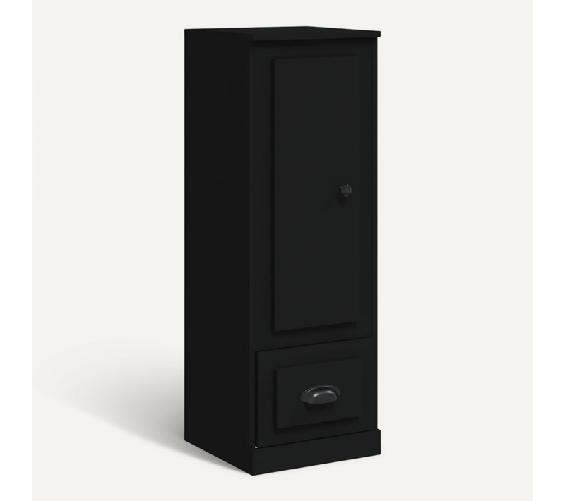 Buffet Haut Noir 36x35,5x103,5 Cm Bois Contreplaqué