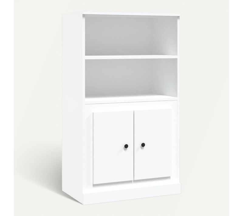 Buffet Haut Blanc 60x35,5x103,5 Cm Bois Contreplaqué
