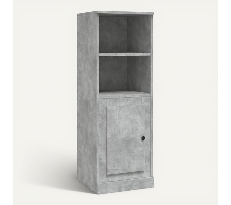 Buffet Haut Gris Béton 36x35,5x103,5 Cm Bois Contreplaqué