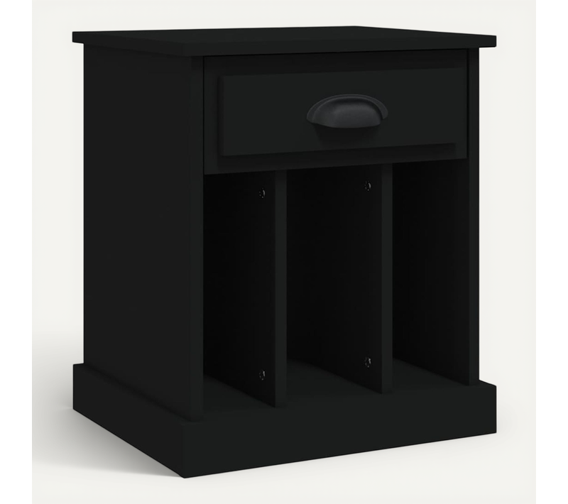 Table De Chevet Noir 43x36x50 Cm