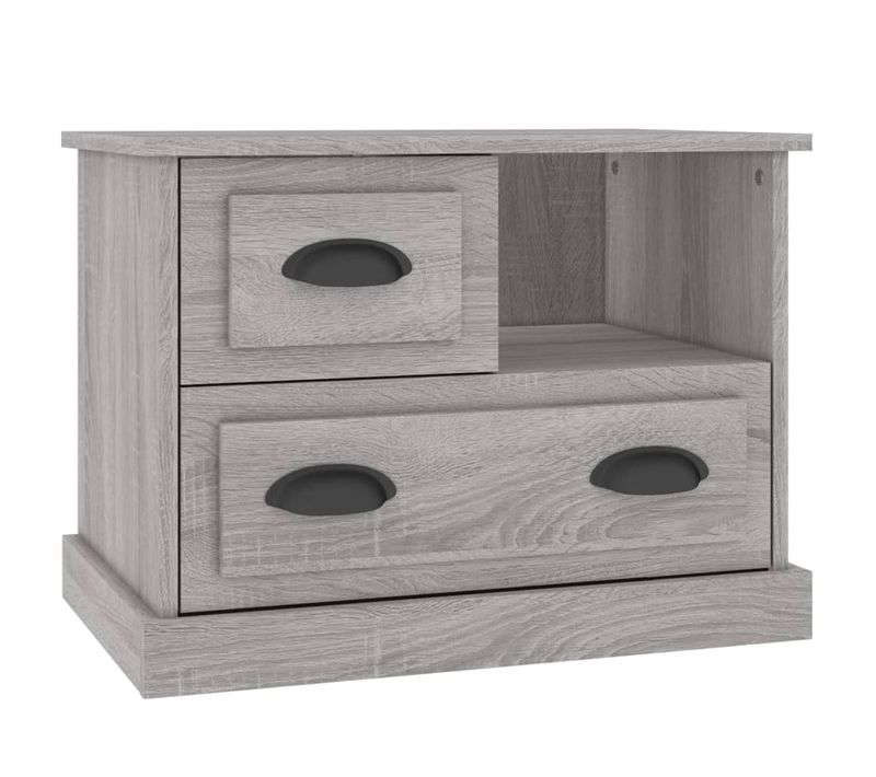 Table De Chevet Sonoma Gris 60x39x45 Cm