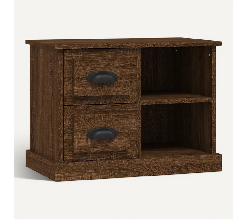 Table De Chevet Chêne Marron 60x35,5x45 Cm