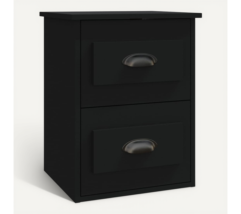 Table De Chevet Murale Noir 41,5x36x53 Cm