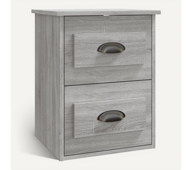 Table De Chevet Murale Sonoma Gris 41,5x36x53 Cm