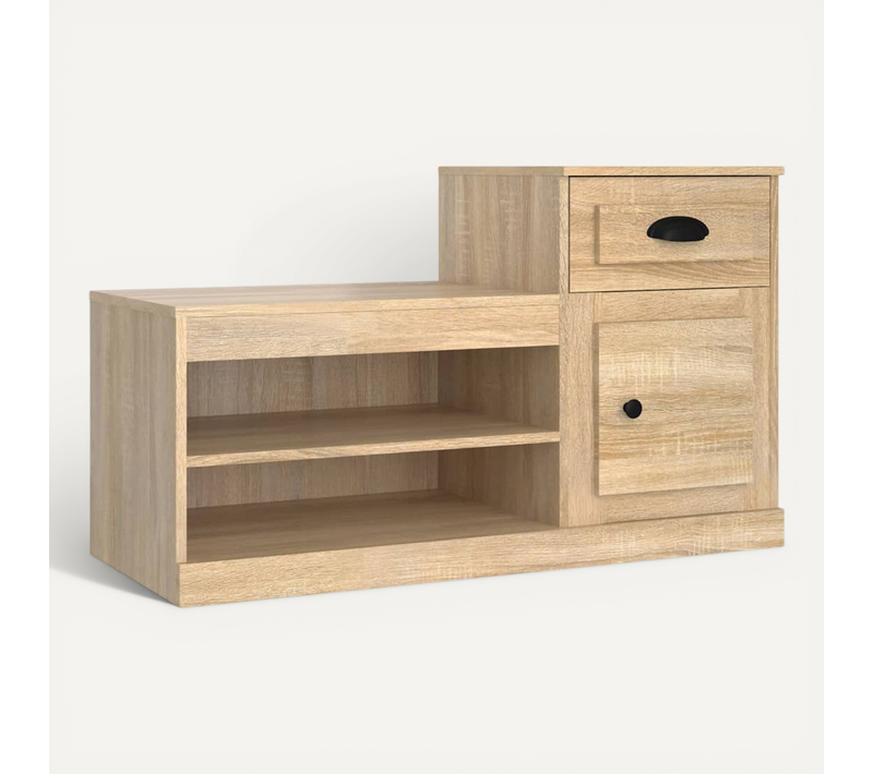 Armoire à Chaussures Chêne Sonoma 100x42x60cm Bois Contreplaqué