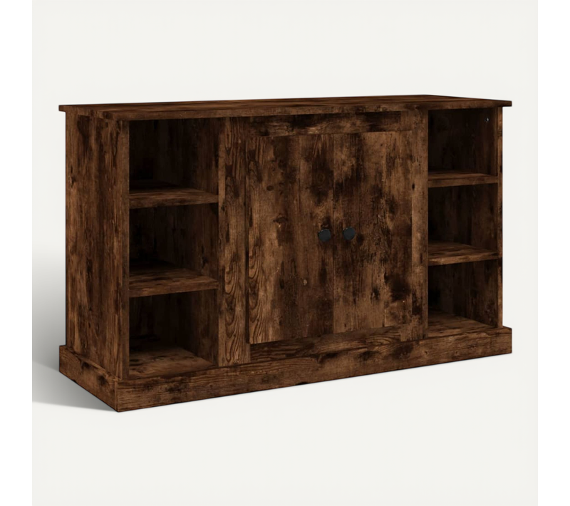 Buffet Chêne Fumé 100x35,5x60 Cm Bois Contreplaqué