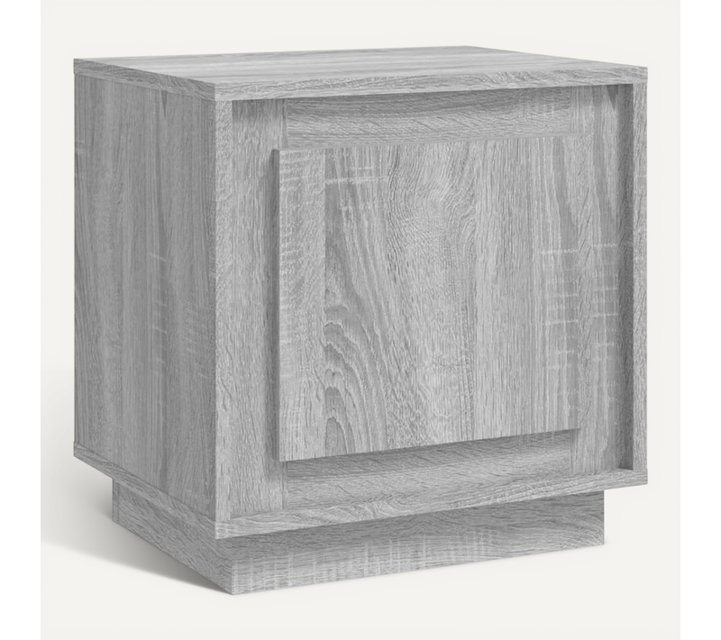 Table De Chevet Sonoma Gris 44x35x45 Cm Bois Contreplaqué