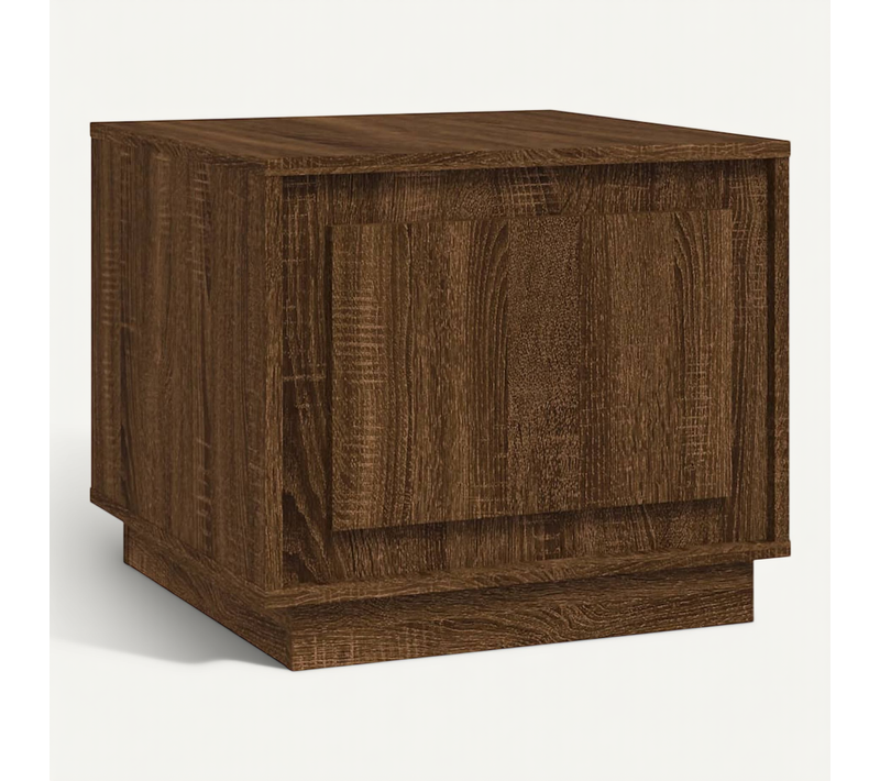 Table Basse Chêne Marron 51x50x44 Cm Bois Contreplaqué
