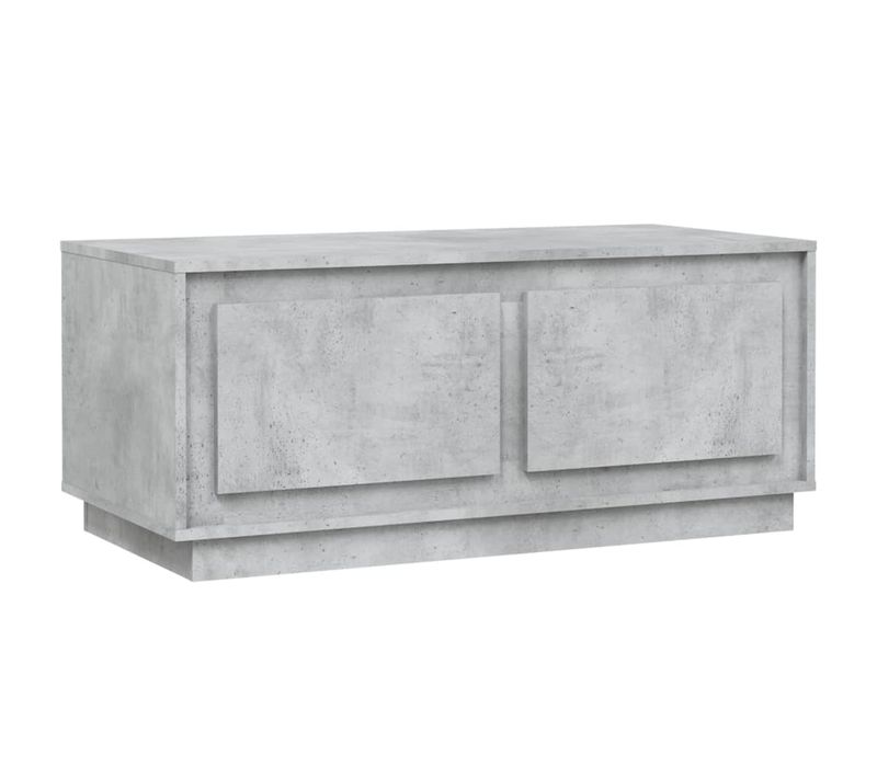 Table Basse Gris Béton 102x50x44 Cm Bois Contreplaqué