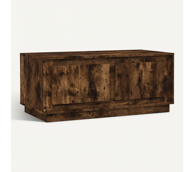 Table Basse Chêne Fumé 102x50x44 Cm Bois Contreplaqué