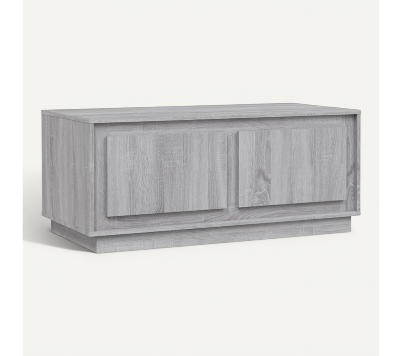 Table Basse Sonoma Gris 102x50x44 Cm Bois Contreplaqué