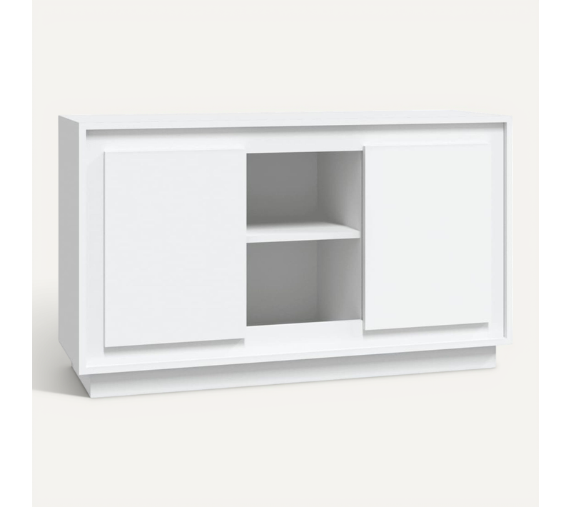 Buffet Blanc 102x35x60 Cm Bois Contreplaqué