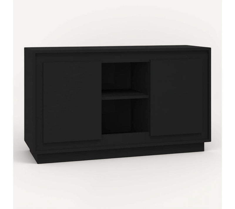 Buffet Noir 102x35x60 Cm Bois Contreplaqué