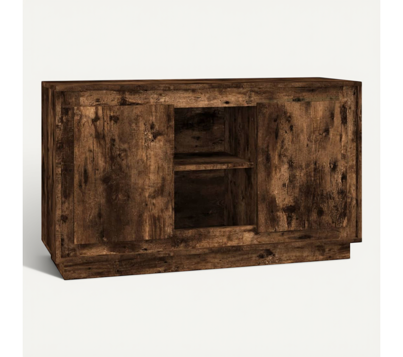 Buffet Chêne Fumé 102x35x60 Cm Bois Contreplaqué