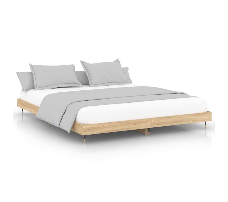 Cadre De Lit Sans Matelas Chêne Sonoma 120x200 Cm