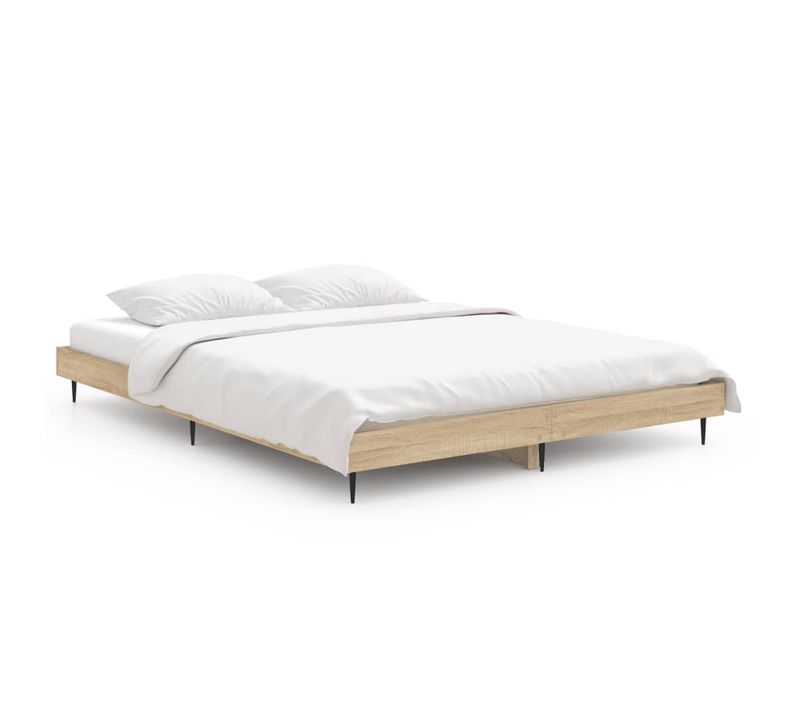 Cadre De Lit Sans Matelas Chêne Sonoma 140x190 Cm