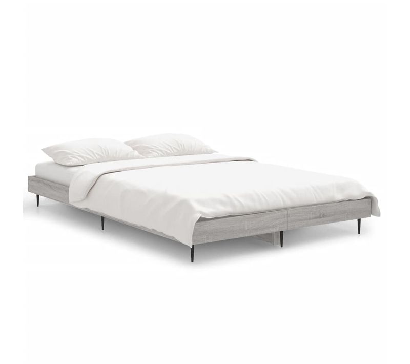 Cadre De Lit Sans Matelas Sonoma Gris 120x190 Cm