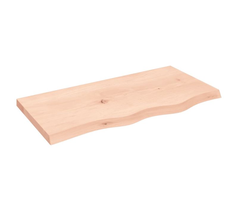 Étagère Murale 80x40x(2-4) Cm Bois De Chêne Massif Non Traité