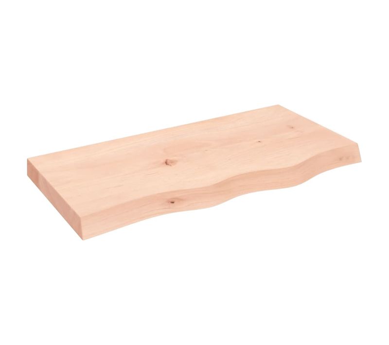 Étagère Murale 80x40x(2-6) Cm Bois De Chêne Massif Non Traité