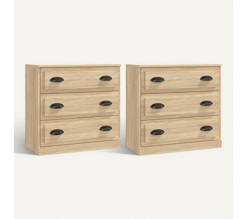 Buffets 2 Pièces Chêne Sonoma Bois Contreplaqué