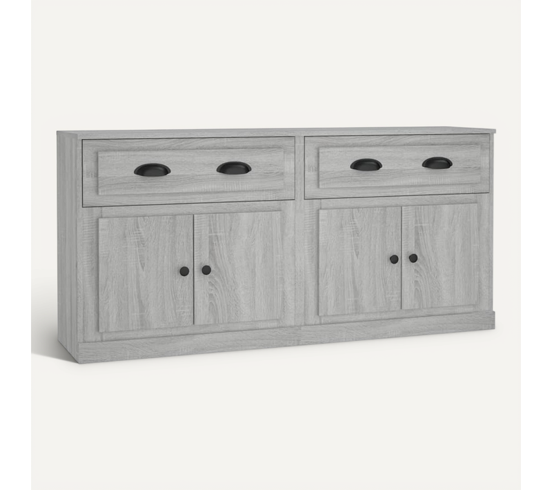 Buffets 2 Pièces Sonoma Gris Bois Contreplaqué