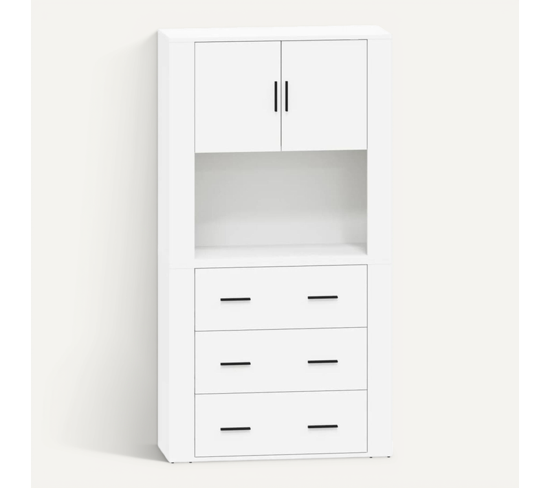 Buffet Haut Blanc Bois Contreplaqué