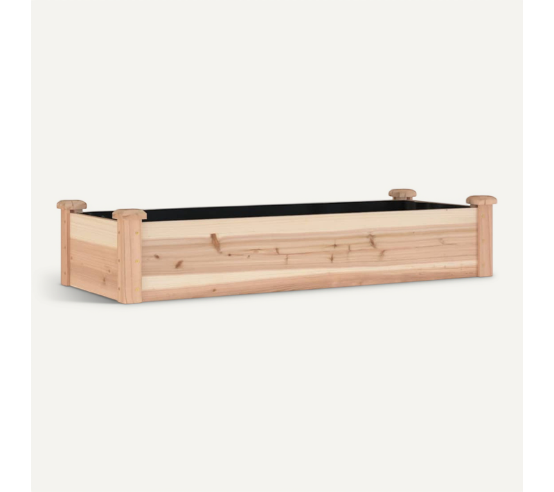 Jardinière De Jardin Doublure 120x45x25 Cm Bois Massif Sapin