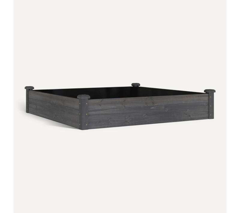 Jardinière De Jardin Doublure 120x120x25 Cm Bois Massif Sapin