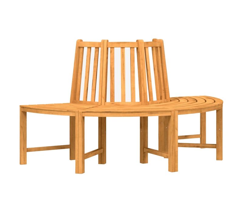 Banc Circulaire Demi-rond Ø160 Cm Bois Massif De Teck