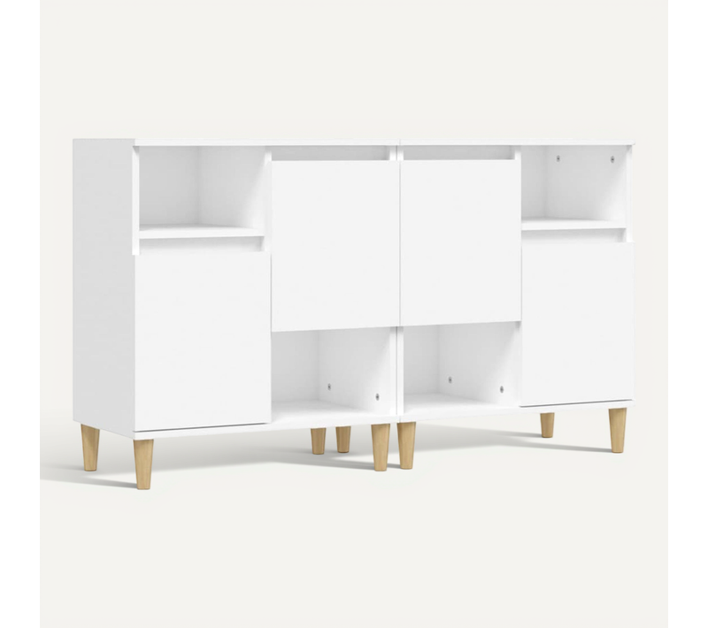 Buffets 2 Pièces Blanc 60x35x70 Cm Bois Contreplaqué
